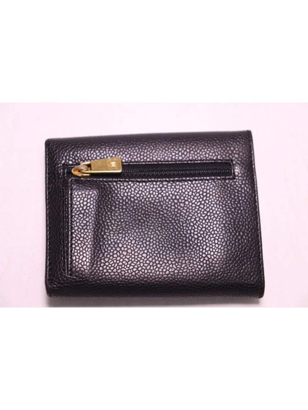 Chanel No 5 CC Logo Caviar Leather Trifold Wallet